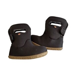 BOGS Baby Boots Black Waterproof Fur Lining Pull On Infant Size 6